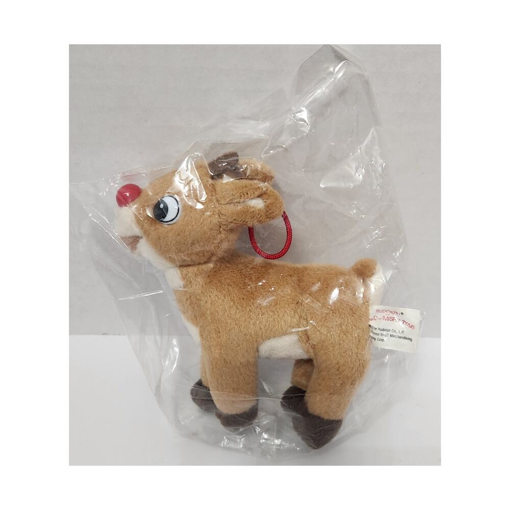 Vintage Rudolph The Red Nose Reindeer 5” Plush Ornament Island Misfit Toys